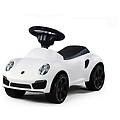 porsche 911 bianca auto da passeggio per bambini con sedile in pelle
