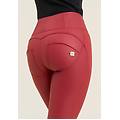 pantaloni push up wr. up vita alta superskinny similpelle deep claret donna large