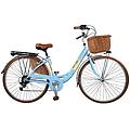 bici da città dolce vita by venere 28 con cesto azzurro