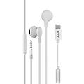 - auricolari ear bud a filo 3 5mm plug + 3 5mm a usb-bianco