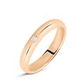 fede classica leggera 3. 6 mm oro rosa diamante collezione fede leggera 750/1000 oro rosa