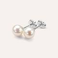 orecchini lobo gabrielle oro bianco perla d'acqua dolce collezione gabrielle oro bianco