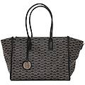 borsa modello shopper nero-beige