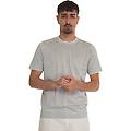 t-shirt girocollo mezza manica grigio chiaro