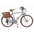 bicicletta elettrica da città dolce vita by uomo con borse grigio