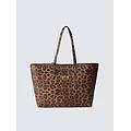 borsa animalier reversibile con pochette