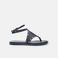 sandali flat infradito da donna nero