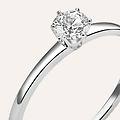 anello solitario diamade oro bianco diamante lab-grown collezione diamade misura 54 oro bianco