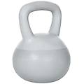 - kettlebell 12kg in pvc e sabbia metallica per allenamento spalle e bicipiti 22x22x29 cm grigio