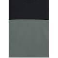 t-shirt colour block con stampa sulla spalla bistro green-black uomo medium