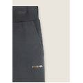 pantaloni regular in felpa garzata con dettagli a trecce melange gray donna small