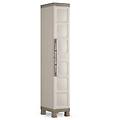 armadio alto excellence in polipropilene beige e marrone l 33 x h 182 x p 45 cm 1 anta adatto per