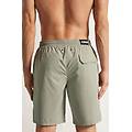 costume boxer mare tinta unita modello lungo uomo verde taglia m