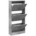 - scarpiera grigio cemento 60x21x125 5 cm in legno multistrato