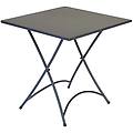 tavolo pieghevole da giardino in ferro nero 70x70xh74 cm