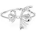 bracciale rigido volta fiocco bianco placcato rodio os