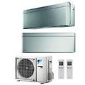 climatizzatore condizionatore bluevolution dual split inverter stylish silver r-32 wi-fi 7000+12000