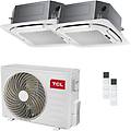 condizionatore cassetta 4 vie serie s dual split 9000+9000 btu inverter a++ wifi unità