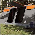 - tenda familiare tunnel 10 persone grigia arancione impermeabile