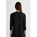 maglia scollo a v in fresh bamboo donna nero taglia m