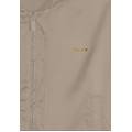 felpa corta con cappuccio e zip in tessuto effetto seta irish cream donna large