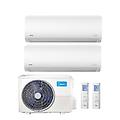 climatizzatore condizionatore dual split inverter xtreme r-32 9000+12000 btu 9+12 con m2od-18hfn8-q
