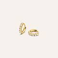 orecchini a cerchio mon petit oro giallo cubic zirconia collezione mon petit oro giallo