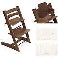 kit tripp trapp con cuscino omaggio e baby set 2 warm brown wheat cream