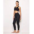 leggings con fascia rinforzata fitness / nero / l nero