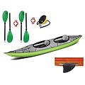 canoa gonfiabile swing 2 verde con pinna 043911-g (1c/11c) + 2 pagaie touring-2 div. in 2 parti +