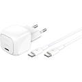 caricabatterie da muro usb-c 30w ricarica rapida boostcharge con cavo usb-c incluso bianco