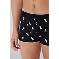 boxer in cotone elasticizzato stampato uomo nero tamaño xxl