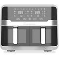 rocket duo friggitrice ad aria doppia da 9 litri e 2400w controllo tempo e temperatura display