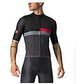 castelli. maglia a blocco nera/grigia maglia maniche corte ritiro gratis