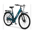 bicicletta elettrica j7 verde ruote da 28" velocit&agrave; max 25 km/h motore 250w autonomia