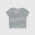 t-shirt in costina da bambina blu taglia 12m