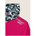 felpa donna comfort fit con cappuccio maculato fuchsia + leopard animalier donna small