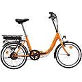 bicicletta elettrica pieghevole e-1000 da 20 arancione