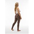 pantaloni push up wr. up vita alta in similpelle semi lucida french roast donna extra small