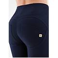 pantaloni push up wr. up skinny vita alta cotone organico blu navy donna large