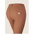 pantaloni n. o. w. skinny vita media in similpelle ecologica russet donna extra small