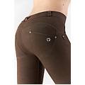 pantaloni push up wr. up skinny in tessuto navetta tinto in capo demitasse donna xxs