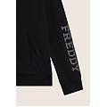 felpa zip con collo alto e logo con perline dorate nero donna medium