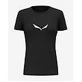 t-shirt solidlogo dri-release manica corta nero logo bianco donna 32