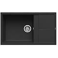 lavello 1 vasca (86x50cm) unico 410 nero opaco lku41086