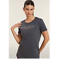 t-shirt donna con logo in strass bicolori turbulence donna small