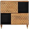 - credenza 80x33x75 cm in legno massello di mango