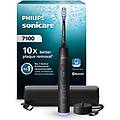 sonicare serie 7100 spazzolino elettrico sonico nero con base e custodia hx7421-01