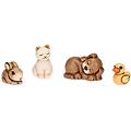 set animali dell'aia in ceramica presepe classico