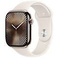 watch series 10 serie 10 gps + cellular 46mm cassa in titanio color oro con galassia sport band s/m